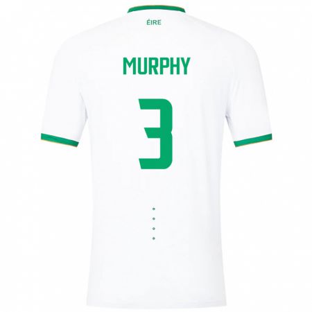 Kandiny Niño Camiseta Irlanda Alex Murphy #3 Blanco 2ª Equipación 24-26 La Camisa Chile