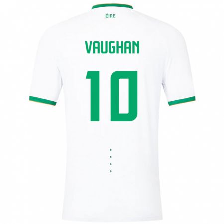 Kandiny Niño Camiseta Irlanda Harry Vaughan #10 Blanco 2ª Equipación 24-26 La Camisa Chile