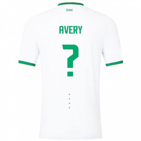 Kandiny Niño Camiseta Irlanda Theo Avery #0 Blanco 2ª Equipación 24-26 La Camisa Chile