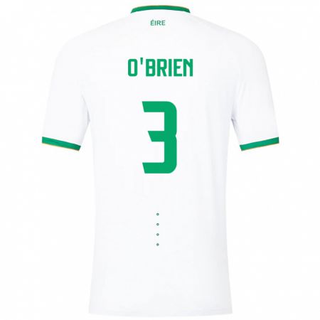 Kandiny Niño Camiseta Irlanda Luke O'brien #3 Blanco 2ª Equipación 24-26 La Camisa Chile