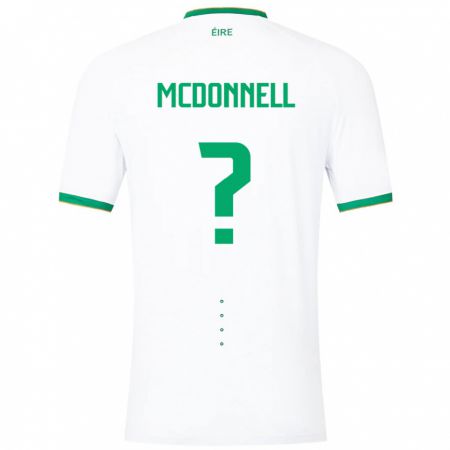 Kandiny Niño Camiseta Irlanda Grady Mcdonnell #0 Blanco 2ª Equipación 24-26 La Camisa Chile