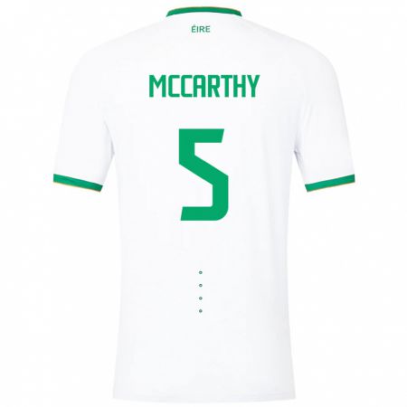 Kandiny Niño Camiseta Irlanda Taylor Mccarthy #5 Blanco 2ª Equipación 24-26 La Camisa Chile