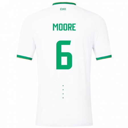 Kandiny Niño Camiseta Irlanda Matthew Moore #6 Blanco 2ª Equipación 24-26 La Camisa Chile