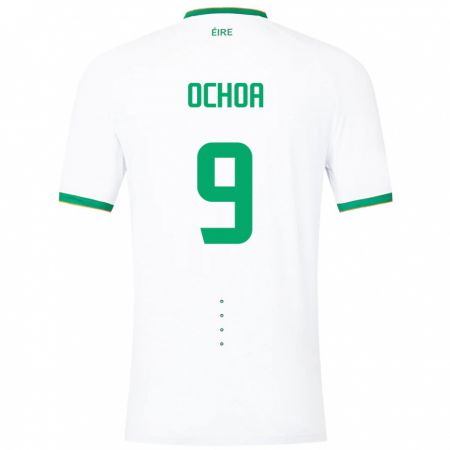 Kandiny Niño Camiseta Irlanda Aarón Ochoa #9 Blanco 2ª Equipación 24-26 La Camisa Chile