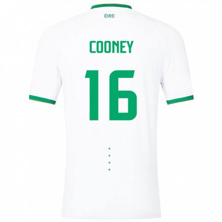 Kandiny Niño Camiseta Irlanda Oisin Cooney #16 Blanco 2ª Equipación 24-26 La Camisa Chile