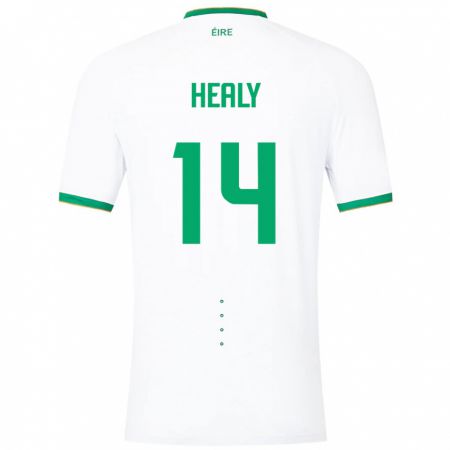 Kandiny Niño Camiseta Irlanda Freya Healy #14 Blanco 2ª Equipación 24-26 La Camisa Chile