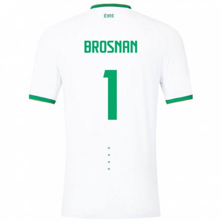 Kandiny Niño Camiseta Irlanda Courtney Brosnan #1 Blanco 2ª Equipación 24-26 La Camisa Chile