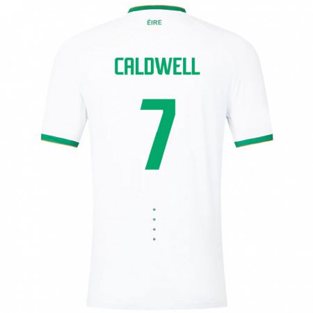 Kandiny Niño Camiseta Irlanda Diane Caldwell #7 Blanco 2ª Equipación 24-26 La Camisa Chile