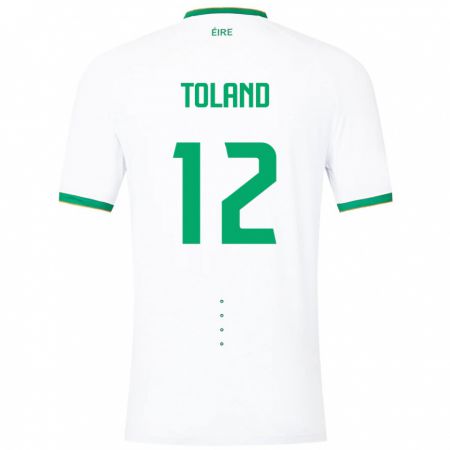 Kandiny Niño Camiseta Irlanda Tyler Toland #12 Blanco 2ª Equipación 24-26 La Camisa Chile