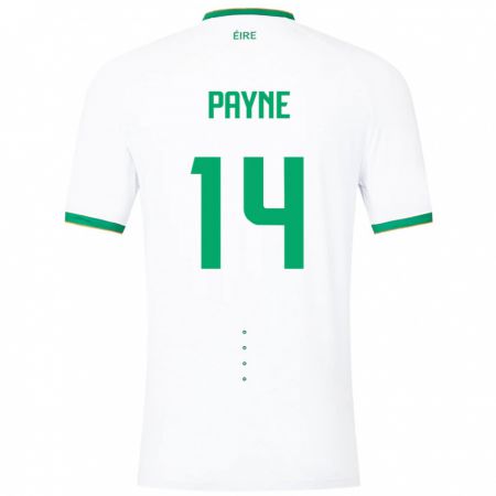 Kandiny Niño Camiseta Irlanda Heather Payne #14 Blanco 2ª Equipación 24-26 La Camisa Chile