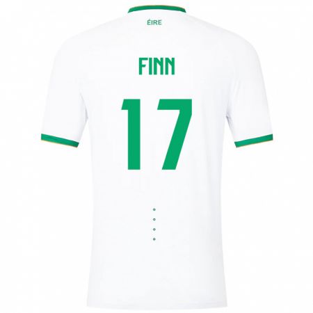 Kandiny Niño Camiseta Irlanda Jamie Finn #17 Blanco 2ª Equipación 24-26 La Camisa Chile