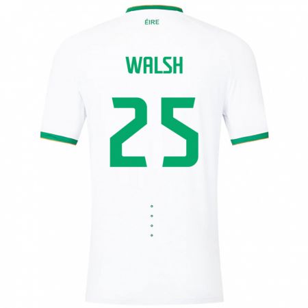 Kandiny Niño Camiseta Irlanda Megan Walsh #25 Blanco 2ª Equipación 24-26 La Camisa Chile