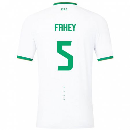 Kandiny Niño Camiseta Irlanda Niamh Fahey #5 Blanco 2ª Equipación 24-26 La Camisa Chile