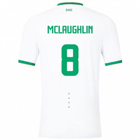 Kandiny Niño Camiseta Irlanda Roma Mclaughlin #8 Blanco 2ª Equipación 24-26 La Camisa Chile