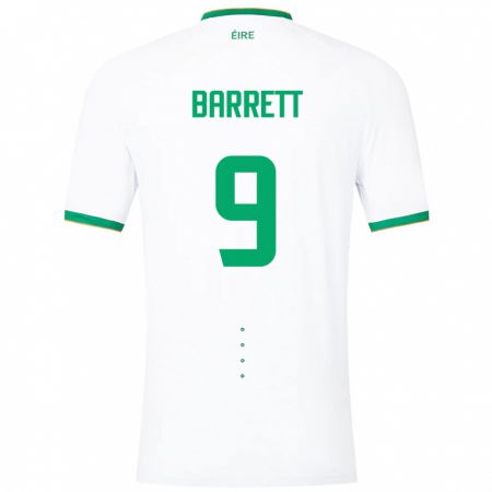 Kandiny Niño Camiseta Irlanda Amber Barrett #9 Blanco 2ª Equipación 24-26 La Camisa Chile