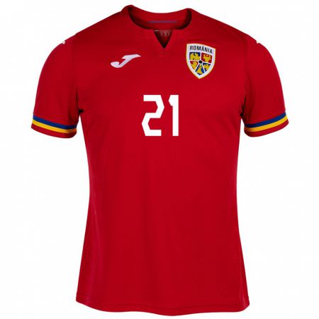 Kandiny Niño Camiseta Rumania Genoveva Roșie #21 Rojo 2ª Equipación 24-26 La Camisa Chile