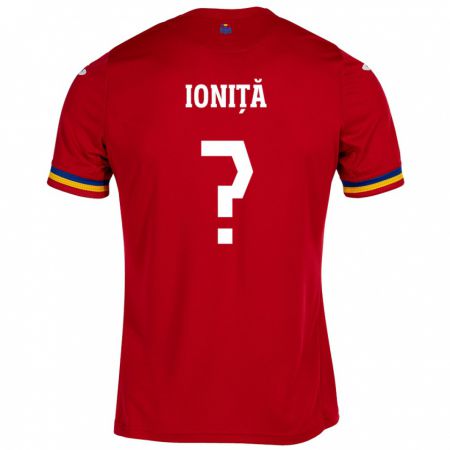 Kandiny Niño Camiseta Rumania Ștefan Ioniță #0 Rojo 2ª Equipación 24-26 La Camisa Chile