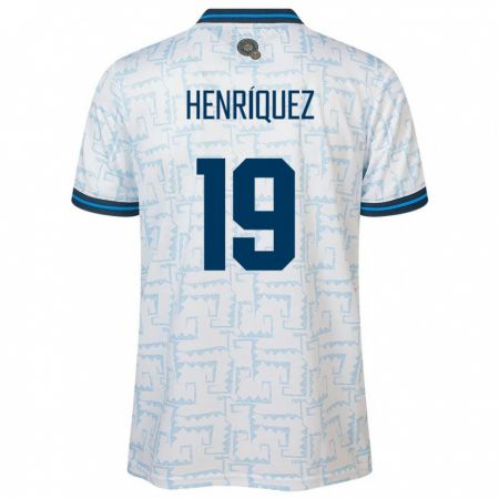 Kandiny Niño Camiseta El Salvador Alejandro Henríquez #19 Blanco 2ª Equipación 24-26 La Camisa Chile