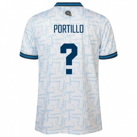 Kandiny Niño Camiseta El Salvador Cristian Portillo #0 Blanco 2ª Equipación 24-26 La Camisa Chile