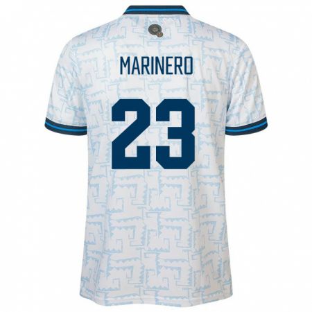 Kandiny Niño Camiseta El Salvador Amber Marinero #23 Blanco 2ª Equipación 24-26 La Camisa Chile