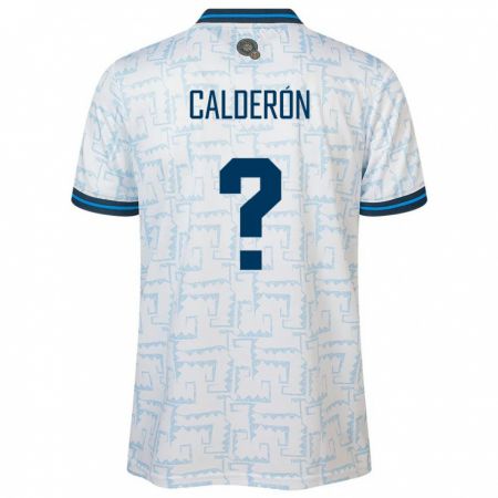 Kandiny Niño Camiseta El Salvador Paola Calderón #0 Blanco 2ª Equipación 24-26 La Camisa Chile