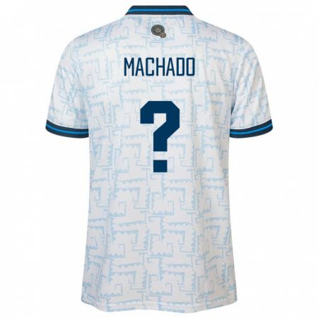 Kandiny Niño Camiseta El Salvador Angie Machado #0 Blanco 2ª Equipación 24-26 La Camisa Chile