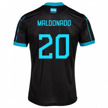 Kandiny Niño Camiseta Honduras Alessandro Maldonado #20 Negro 2ª Equipación 24-26 La Camisa Chile