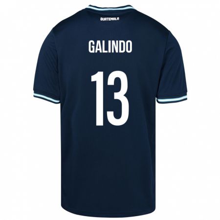 Kandiny Niño Camiseta Guatemala Alejandro Galindo #13 Azul 2ª Equipación 24-26 La Camisa Chile