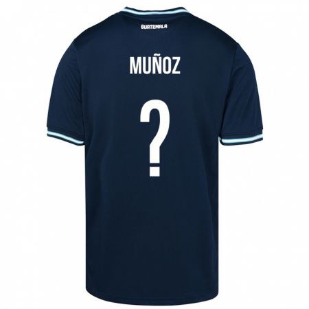 Kandiny Niño Camiseta Guatemala Rudy Muñoz #0 Azul 2ª Equipación 24-26 La Camisa Chile