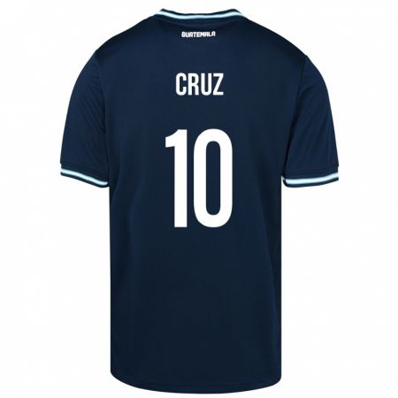 Kandiny Niño Camiseta Guatemala Axel De La Cruz #10 Azul 2ª Equipación 24-26 La Camisa Chile
