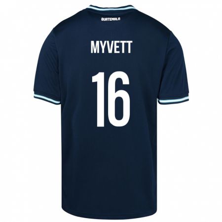 Kandiny Niño Camiseta Guatemala Jemery Myvett #16 Azul 2ª Equipación 24-26 La Camisa Chile