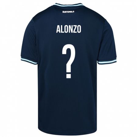 Kandiny Niño Camiseta Guatemala Anya Alonzo #0 Azul 2ª Equipación 24-26 La Camisa Chile