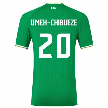 Kandiny Hombre Camiseta Irlanda Franco Umeh-Chibueze #20 Verde 1ª Equipación 24-26 La Camisa Chile