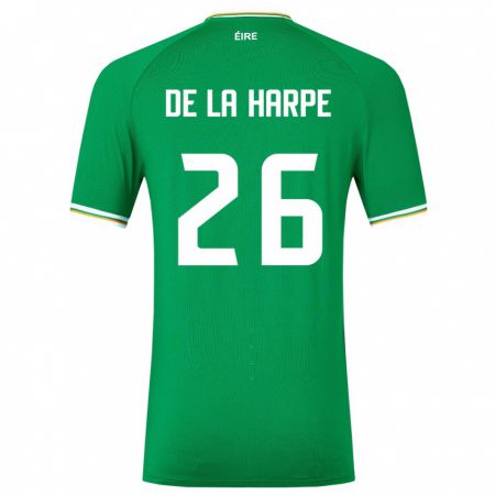 Kandiny Hombre Camiseta Irlanda Deborah-Anne De La Harpe #26 Verde 1ª Equipación 24-26 La Camisa Chile