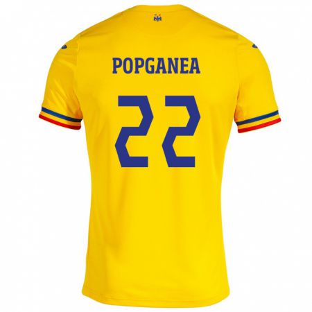 Kandiny Hombre Camiseta Rumania Mirela Pop-Ganea #22 Amarillo 1ª Equipación 24-26 La Camisa Chile