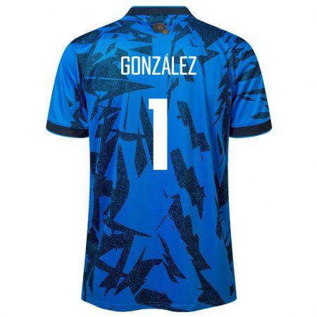 Kandiny Hombre Camiseta El Salvador Mario González #1 Azul 1ª Equipación 24-26 La Camisa Chile