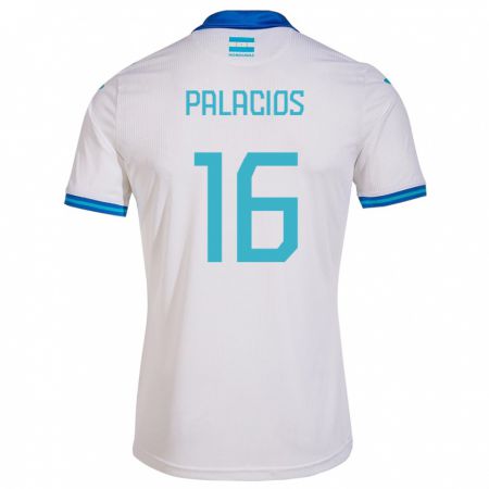 Kandiny Hombre Camiseta Honduras Danilo Palacios #16 Blanco 1ª Equipación 24-26 La Camisa Chile