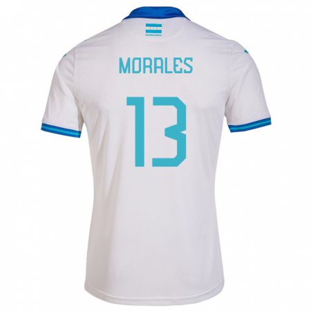 Kandiny Hombre Camiseta Honduras Maikol Morales #13 Blanco 1ª Equipación 24-26 La Camisa Chile