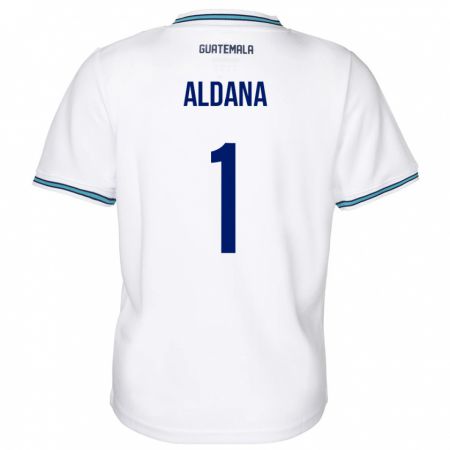 Kandiny Hombre Camiseta Guatemala David Aldana #1 Blanco 1ª Equipación 24-26 La Camisa Chile