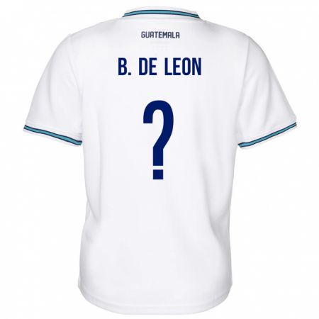 Kandiny Hombre Camiseta Guatemala Brandon De Leon #0 Blanco 1ª Equipación 24-26 La Camisa Chile