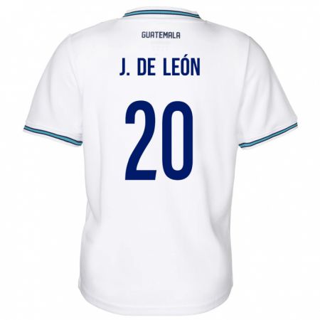 Kandiny Hombre Camiseta Guatemala Jorge De León #20 Blanco 1ª Equipación 24-26 La Camisa Chile