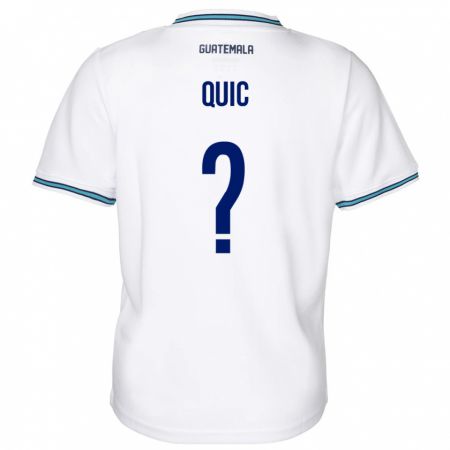 Kandiny Hombre Camiseta Guatemala Matthew Quic #0 Blanco 1ª Equipación 24-26 La Camisa Chile