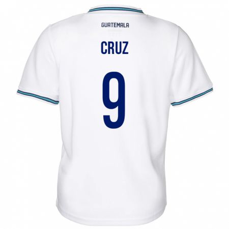 Kandiny Hombre Camiseta Guatemala Celsa Cruz #9 Blanco 1ª Equipación 24-26 La Camisa Chile