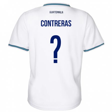 Kandiny Hombre Camiseta Guatemala Betzael Contreras #0 Blanco 1ª Equipación 24-26 La Camisa Chile