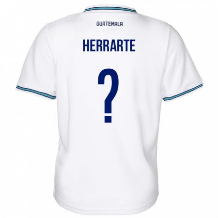 Kandiny Hombre Camiseta Guatemala María Herrarte #0 Blanco 1ª Equipación 24-26 La Camisa Chile