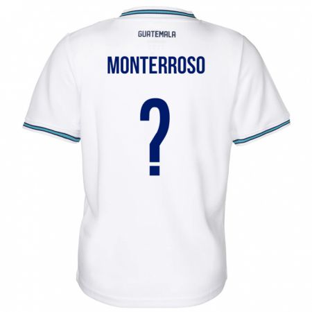 Kandiny Hombre Camiseta Guatemala María Monterroso #0 Blanco 1ª Equipación 24-26 La Camisa Chile