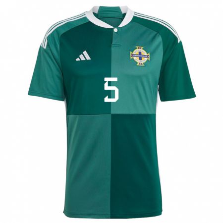 Kandiny Hombre Camiseta Irlanda Del Norte Ellie Mason #5 Verde 1ª Equipación 24-26 La Camisa Chile