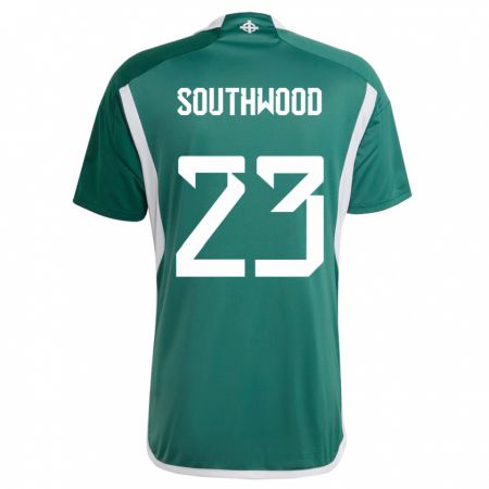 Kandiny Hombre Camiseta Irlanda Del Norte Luke Southwood #23 Verde 1ª Equipación 24-26 La Camisa Chile