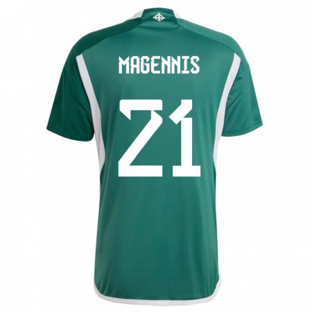 Kandiny Hombre Camiseta Irlanda Del Norte Josh Magennis #21 Verde 1ª Equipación 24-26 La Camisa Chile