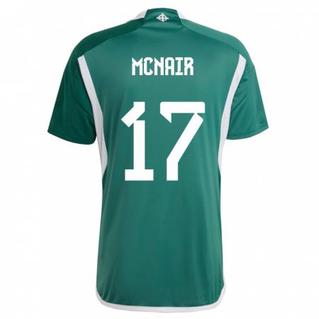 Kandiny Hombre Camiseta Irlanda Del Norte Paddy Mcnair #17 Verde 1ª Equipación 24-26 La Camisa Chile